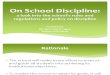 On School Discipline - Short (for Teacher's Seminar)