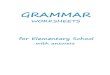 Elementary Grammar Worksheets - 74p