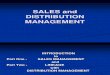 Sales and Distribution Management- Introduction