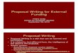 Proposal Writing for External Funding 2011