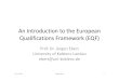 An Introduction to the European Qualifications Framework (EQF) (Prof. Dr. Jürgen Ebert)