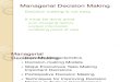 Management Func. & Behaviour - Decision Making Model -1