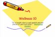 Wellness 10 Introduction