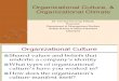 Organizational Culture and Organizational Climate