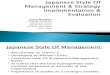 Japanese Style of Management & Strategy Implementation & Evaluation