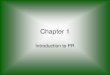 Chapter 1 Introduction to PR