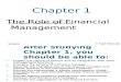 Ch01 - The Nature of Financial Management