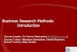 Introduction Into Research Methods