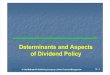 Determinants and Aspectsof Dividend Policy