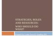 Strategies, Roles and Resources Prsentation
