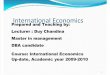 International Economics for Year 3
