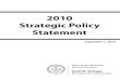 2010 Strategic Policy Statement