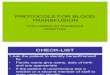 Protocols for Blood Transfusion Phpl