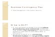 Business Continutity Plan Slides V1.1