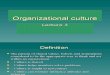 Organisational Culture Lecture