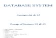 DB System Lec-04 & 05 (DB Architecture)