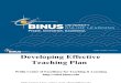 Developing Effective Teaching Plan - Session 2