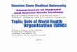 Role of World Health Organization