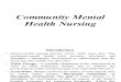 Community Mental Health Nursing 9+10