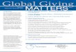 Global Giving Matters Sept.-Nov. 2006 Issue 27