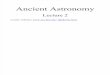 Ancient Astronomy Lecture2