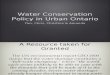 Water Conservation Policy in Urban Ontario