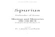 SPURIUS Musings & Memories 186-146 BCE