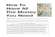 How To Have All the Money You Need
