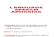 Language, Speech & Aphasias
