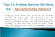 Tips to follow before shifting by my american movers