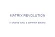 Matrix Revolution, a shared land, a common destiny