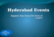 Hyderabad events Promotes Your Events