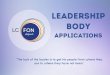 Leadership body application booklet december march, third round