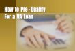 How to pre qualify for a va loan