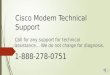 Cisco modem tech support