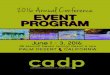 2016 CADP Annual Conference Event Program