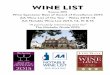 Park House Cardiff Wine List 2016