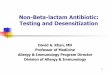 Non-Beta-lactam Antibiotic: Testing and Desensitization