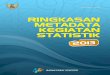 ringkasan metadata kegiatan statistik 2013