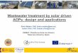 Wastewater treatment by solar driven AOPs: design and applications