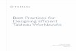 Best Practices for Designing Efficient Tableau Workbooks