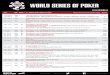 2016 WSOP Tournament Schedule