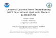 Lessons Learned from Transitioning NWS Operational Hydraulic 