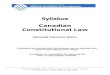 Canadian Constitutional Law Syllabus