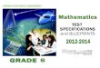 Mathematics Test Specifications and Blueprints, Grade 6, 2012-2014