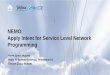 Apply Intent for Service Level Network Programming
