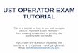 UST Operator Exam Tutorial (PDF)
