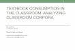 textbook consumption in the classroom: analyzing classroom corpora