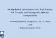 An Updated Inhalation Unit Risk Factor for Arsenic and Inorganic 