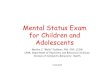 Pediatric Mental Status Exam
